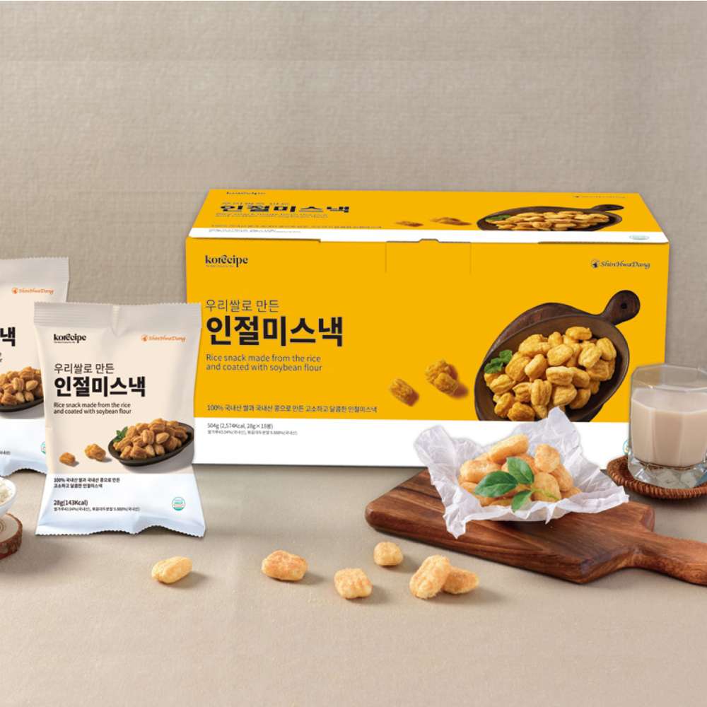 [신화당제과] 인절미스낵 선물용 1box(28g*18개입) 